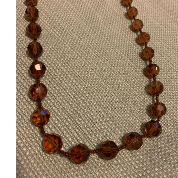Brown Bead Necklace 38" around - Picture 5 of 8